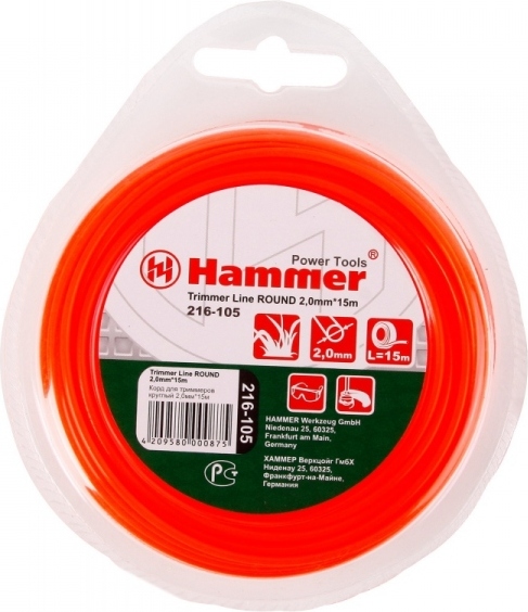 Аксессуар для триммера Hammer Flex 216-105 TL Round 2.0mmx15m