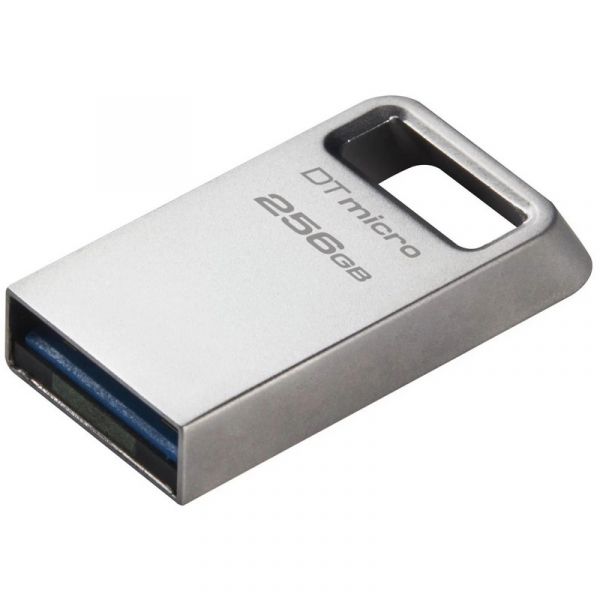 Флешка Kingston Data Traveler Micro 256Гб USB3.0 256Гб серебристый